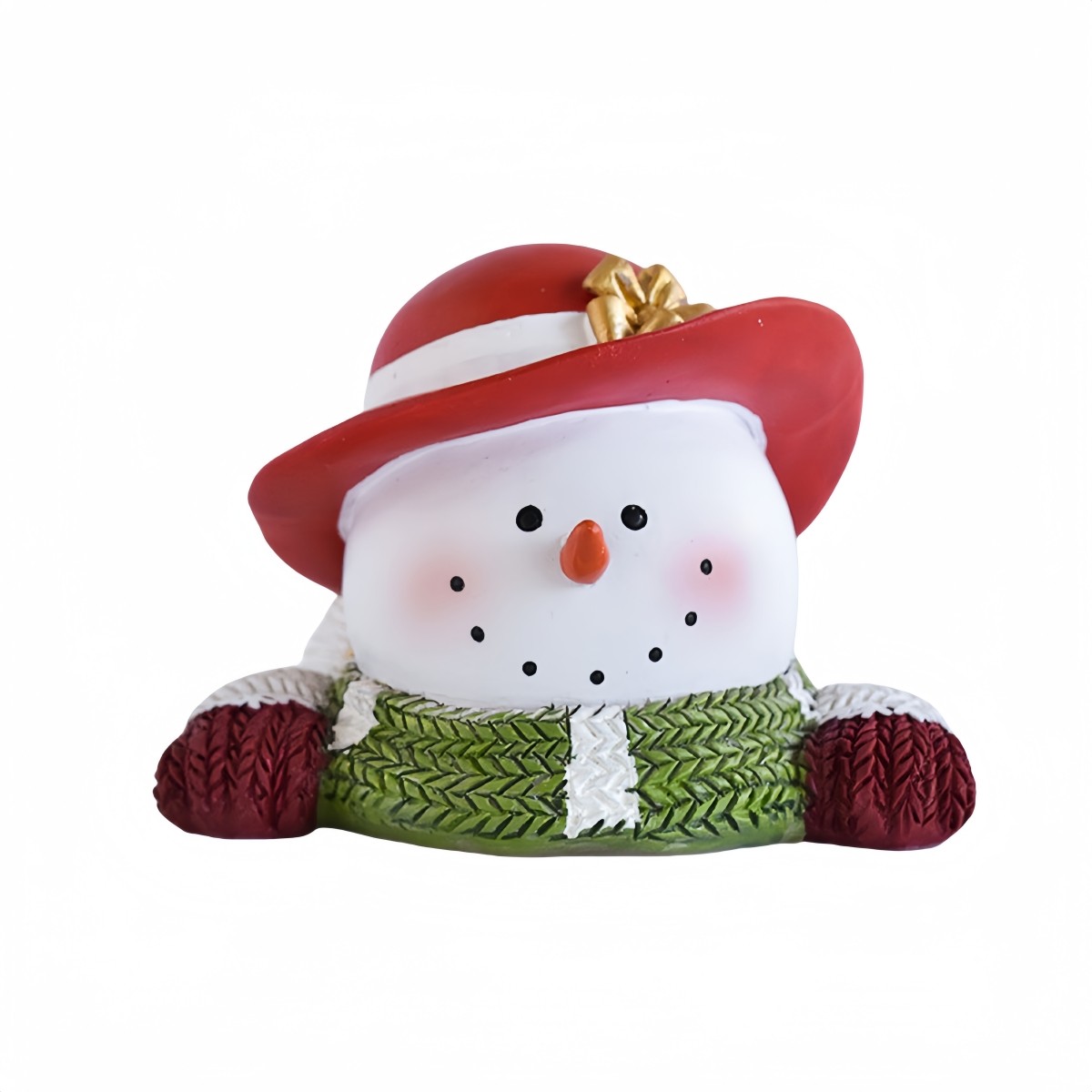 Christmas Figures Crafts Resin Snowman Festive Holiday Decoration Souvenir