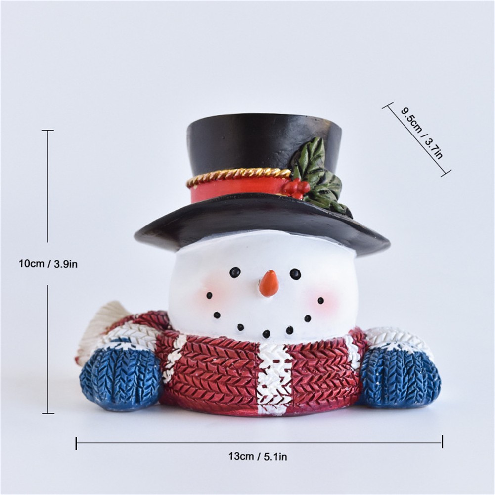 Christmas Figures Crafts Resin Snowman Festive Holiday Decoration Souvenir