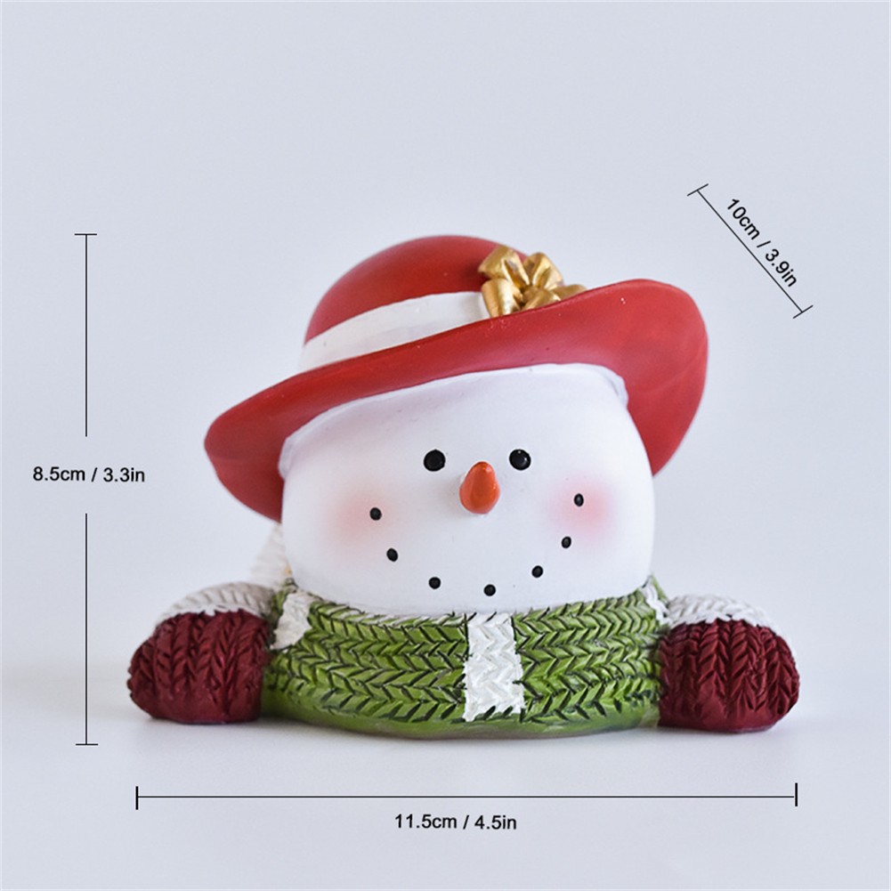 Christmas Figures Crafts Resin Snowman Festive Holiday Decoration Souvenir