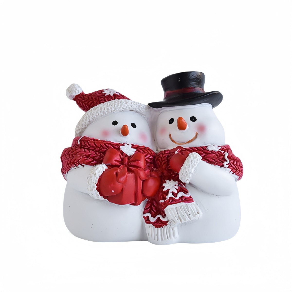 Christmas Figures Crafts Resin Snowman Festive Holiday Decoration Souvenir