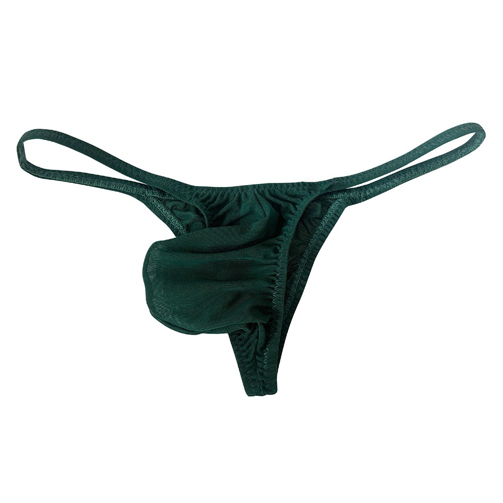 Stylish Mens Sexy Mesh Thong Underpants with See Through Fabric and Bulge Pouch - Foto 14 di 18