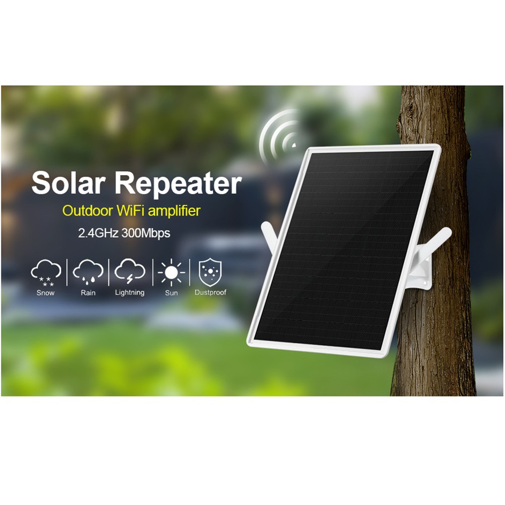 Extendeur WiFi Solaire Noir Durable et Efficace pour Extérieur - Photo 7/7