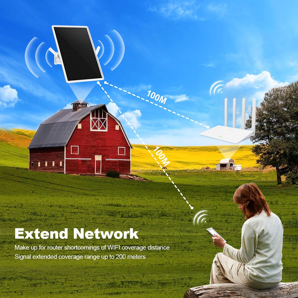 Extendeur WiFi Solaire Noir Durable et Efficace pour Extérieur - Photo 5/7