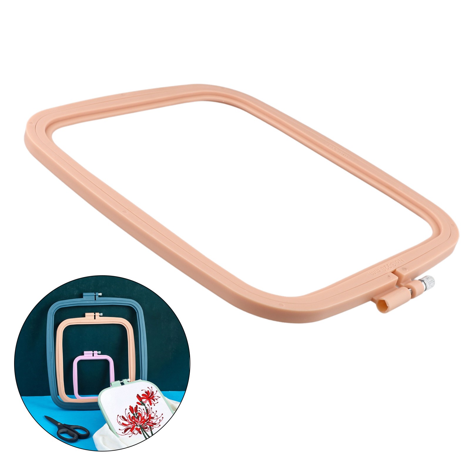 DIY Cross Stitch Tools Square Plastic Embroidery Hoop Rings Set for Crafts - Picture 39 of 48