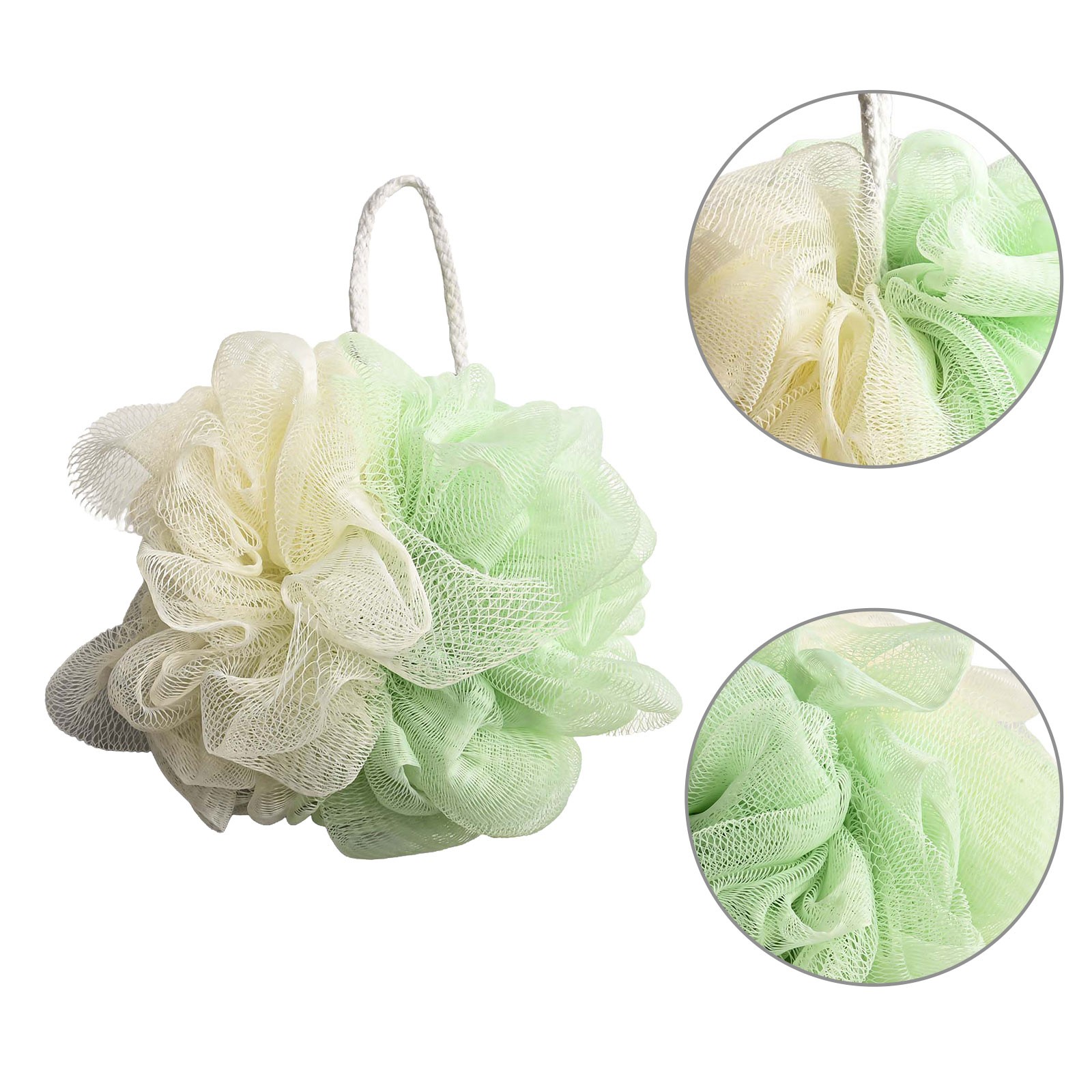 Charcoal Net Mesh Ball Sponge Soft Wash Brush Buffer Exfoliating Scrubber - Photo 14/25
