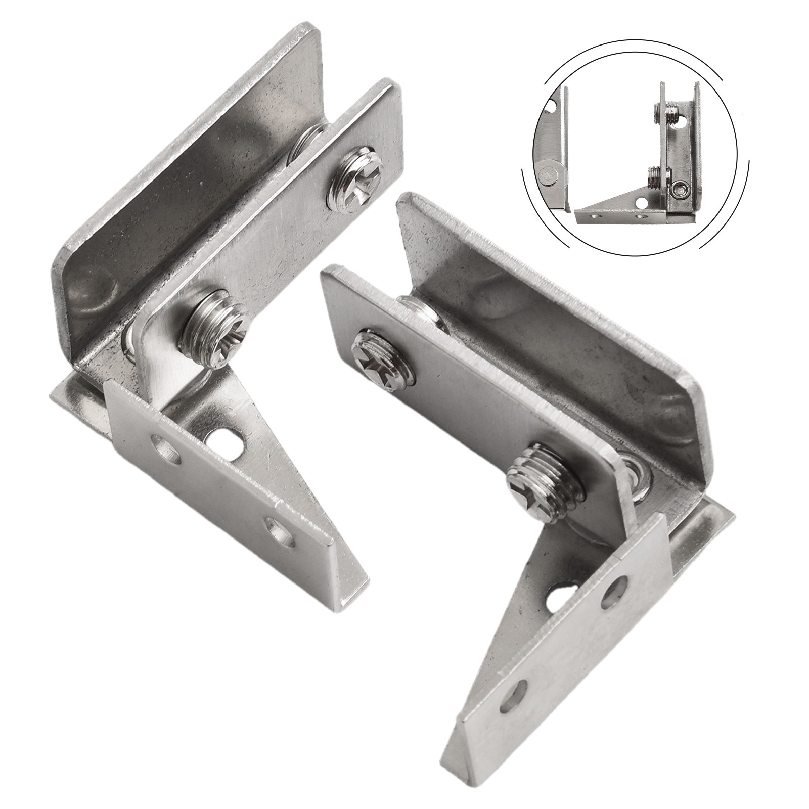 Magnetic Touch Glass Hinge Smooth Secure Installation Set of 2