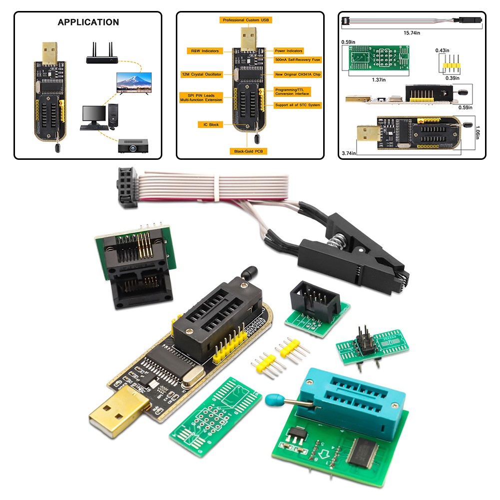 For SOIC8 SOP8 For EEPROM Programmer Clip for CH341A For USB Interface