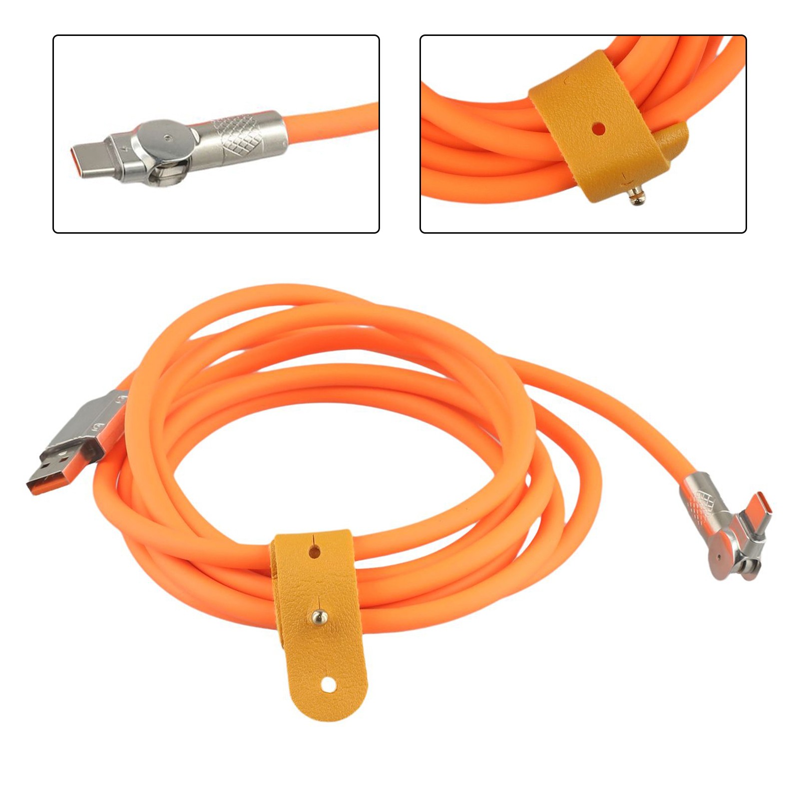 Câble de Charge Téléphone Portable avec Câble USB Flexible Rotatif tendance Rapide 18