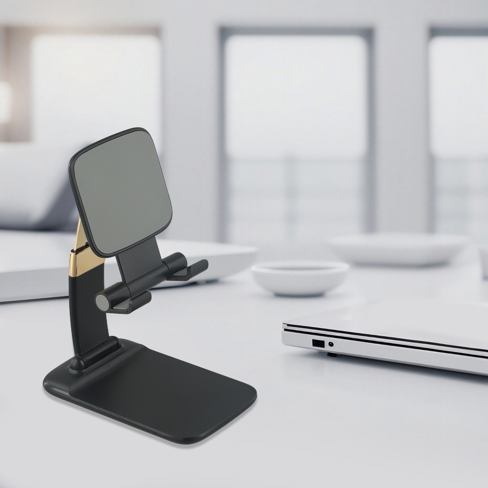 Support de t��l��phone compact pliable en ABS adapt�� aux iPads smartphones tabl - Foto 14 di 24