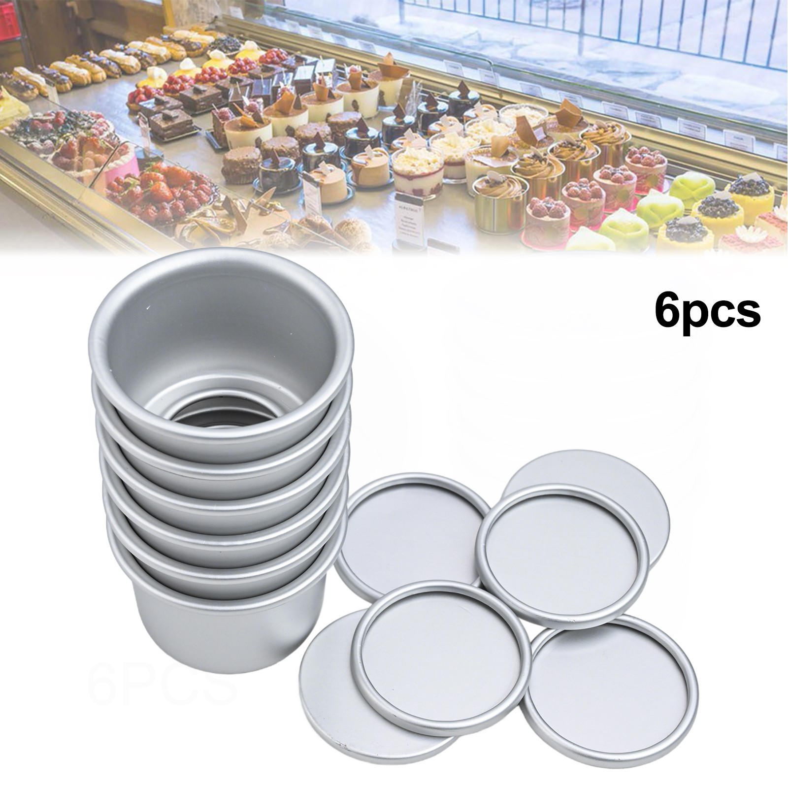 Langlebig Runde Mini-Kuchenform Aus Aluminiumlegierung Muffinformen Backformen - Bild 25 von 36