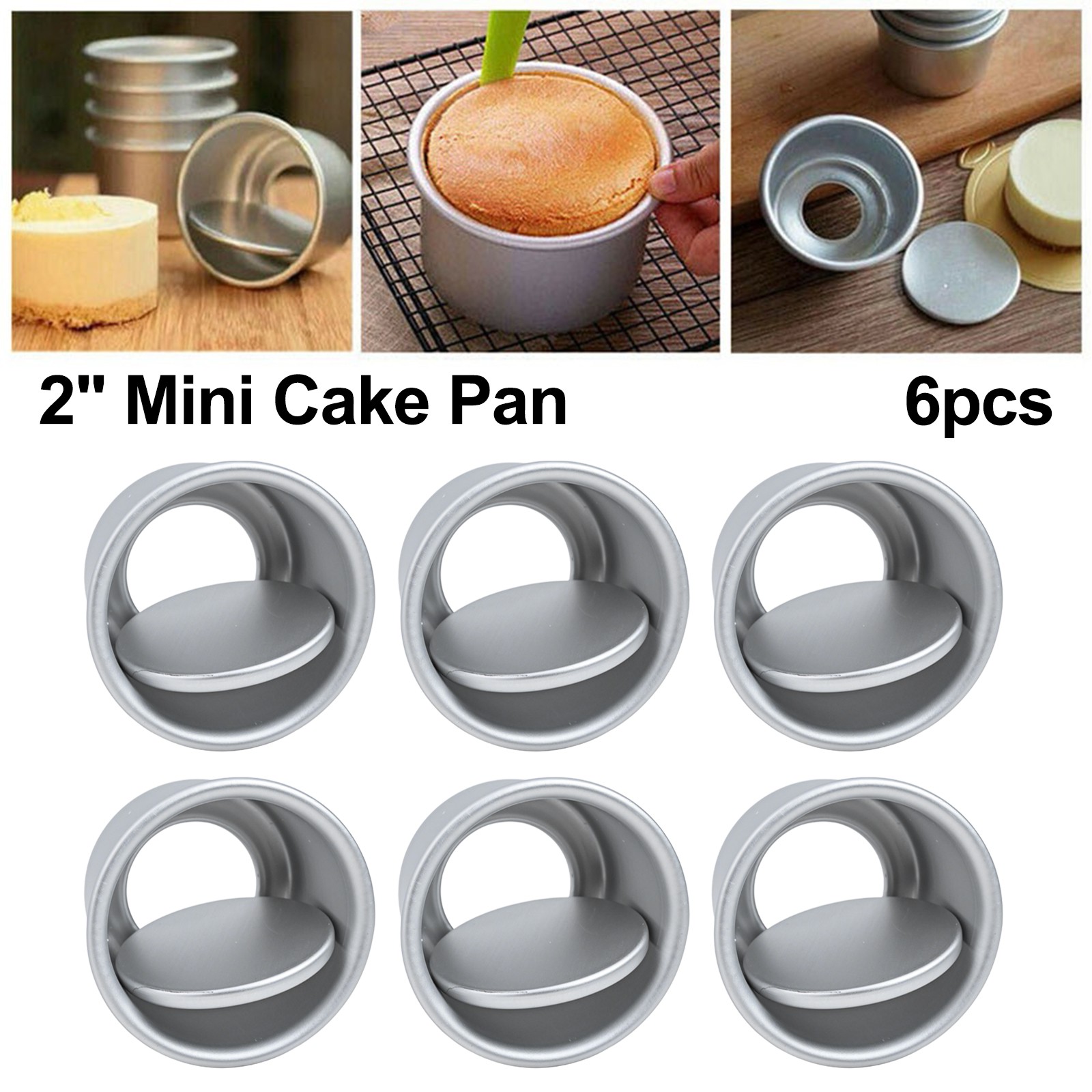 Praktisch Runde Mini-Kuchenform Aus Aluminiumlegierung Backformen 6/10/20 Stück - Bild 15 von 25