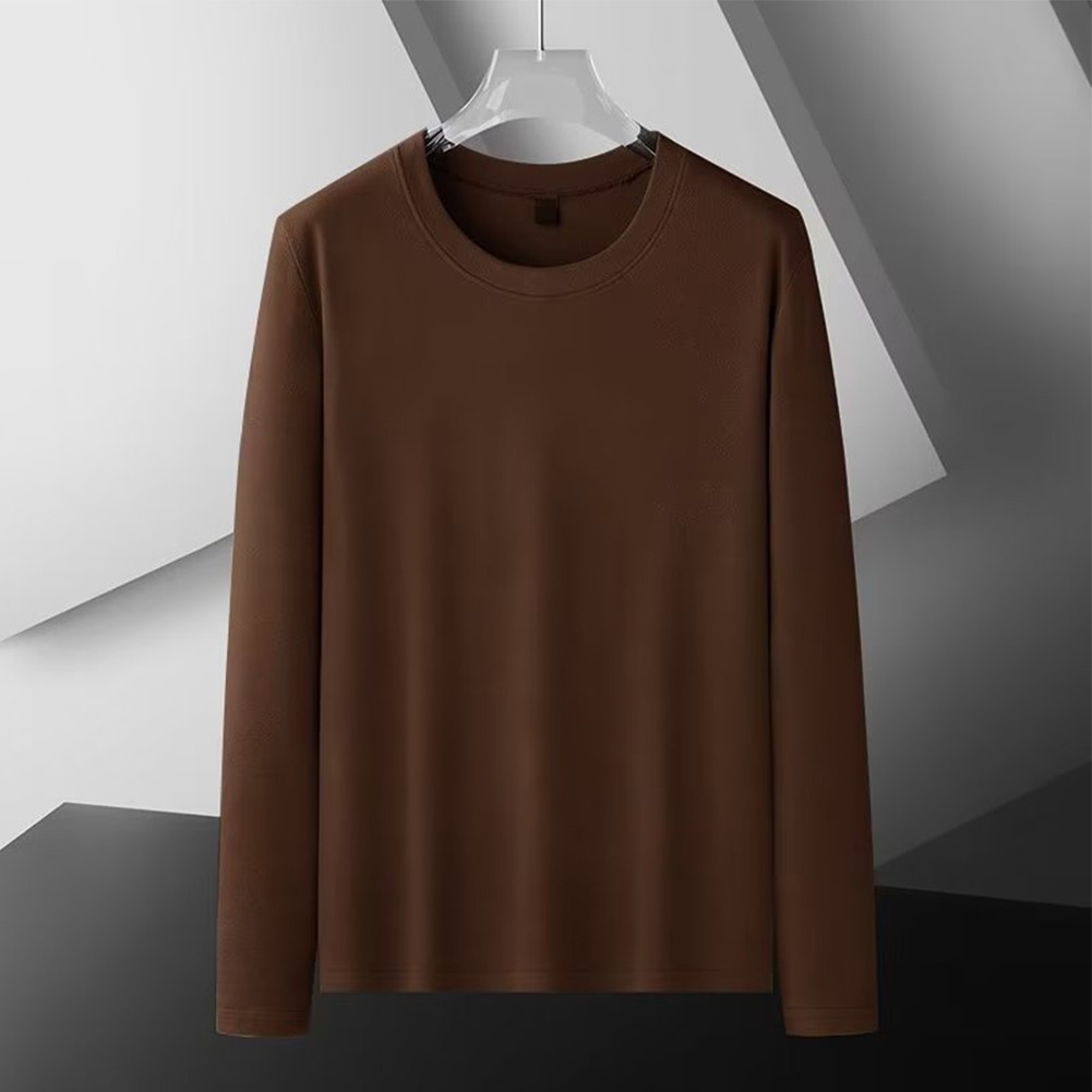 Men’s Sports Long Sleeve T Shirt Crew Neck Loose Fit Top for Daily Wear