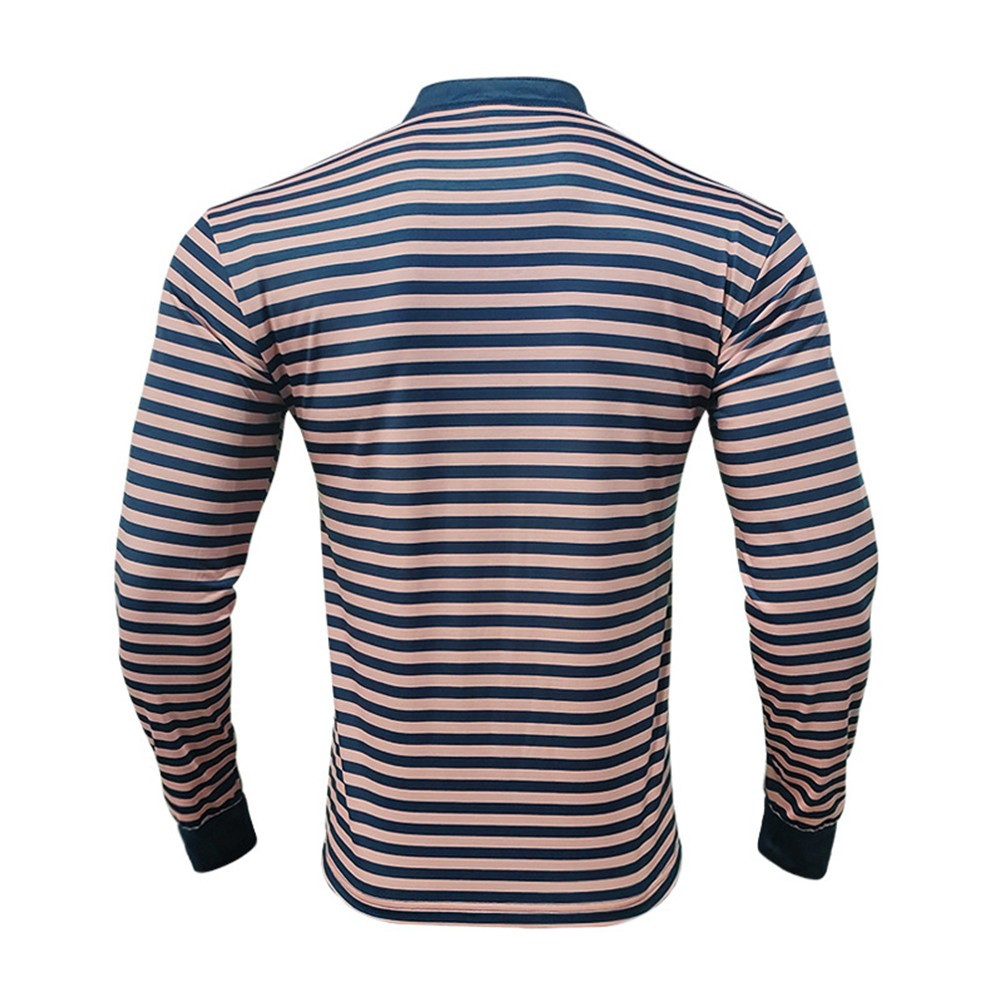 Modisches Langarm-T-Shirt mit Streifenmuster für den Fitnessbereich für Herren - Picture 14 of 26
