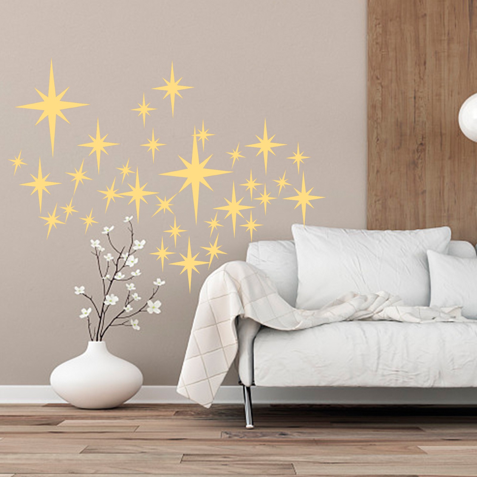 Acrylic 42Pcs Removable Star Stickers Perfect for Living Room Makeover - Picture 34 of 47