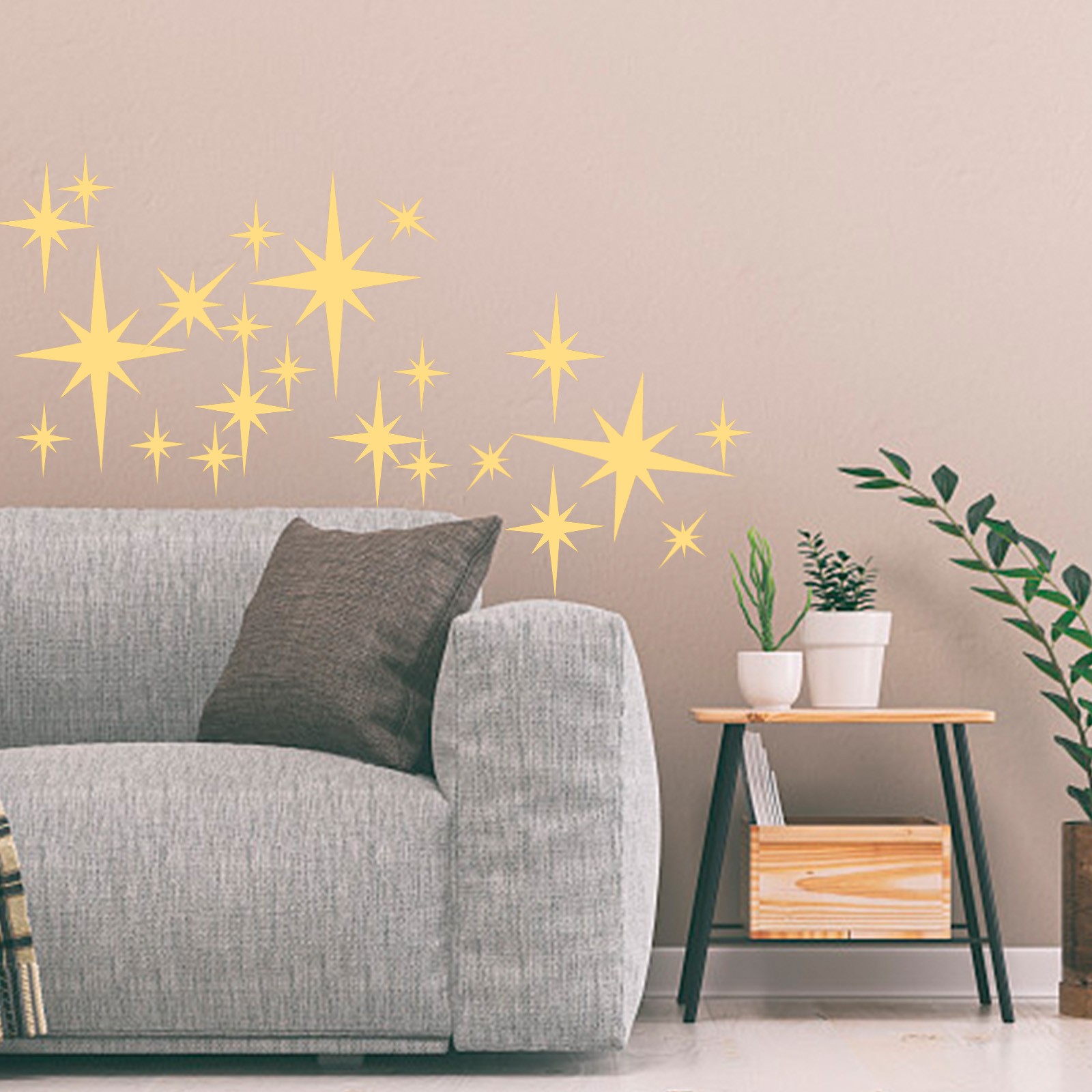 Acrylic 42Pcs Removable Star Stickers Perfect for Living Room Makeover - Picture 35 of 47