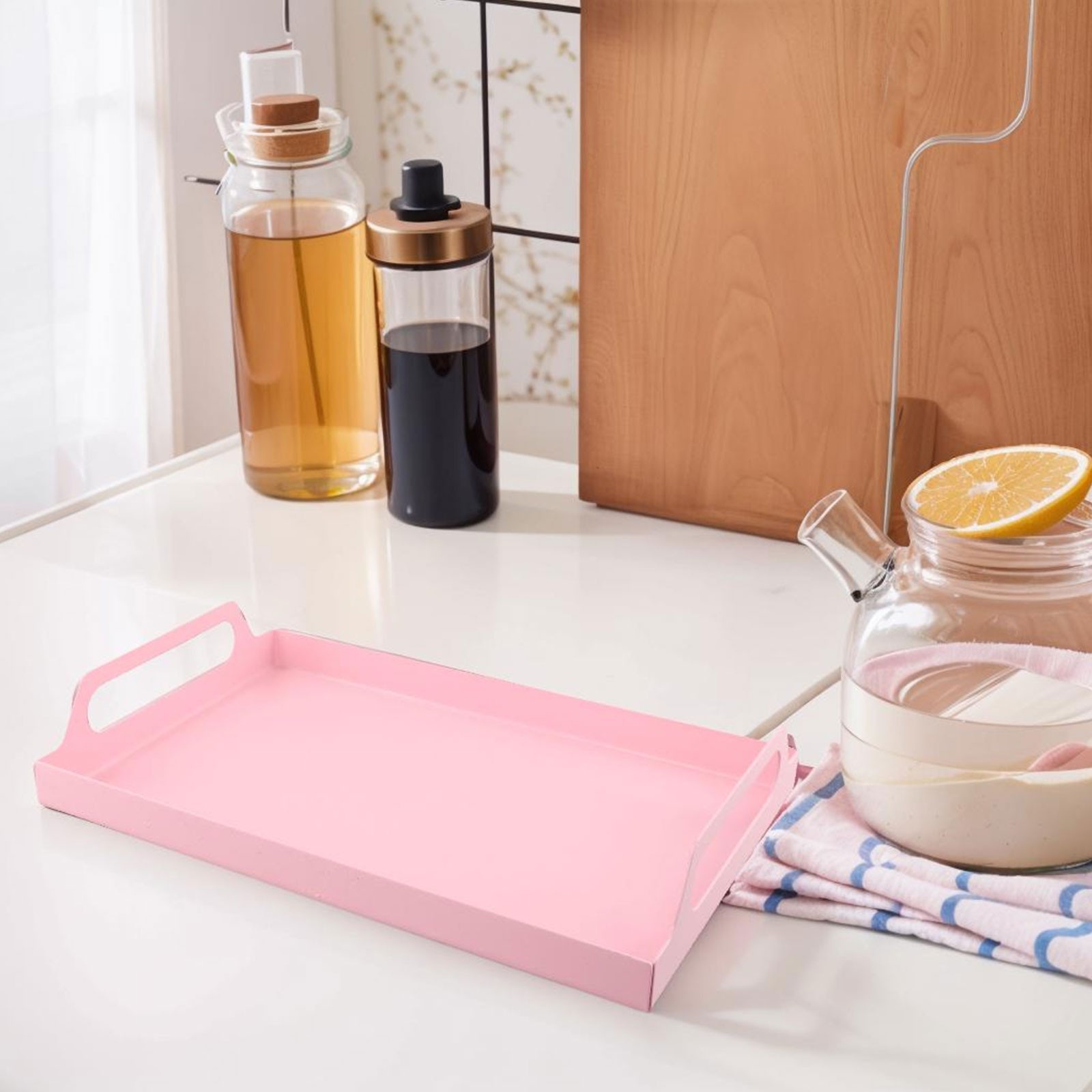 Stylish Metal Tray with Handles for Kitchen and Home Decor 11 8 x 7 68 - Picture 17 of 35