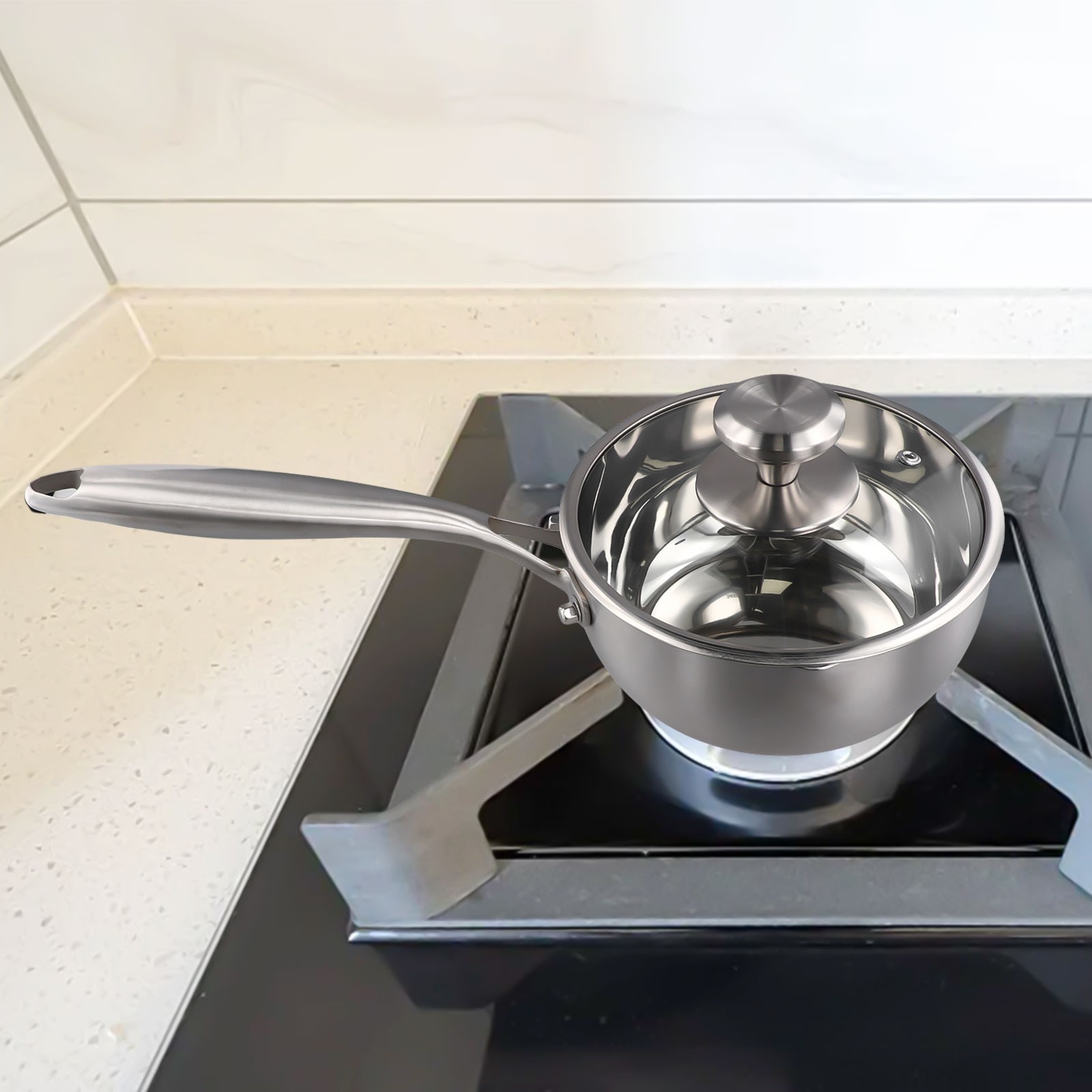 Zuppiera in acciaio inox con coperchio 316 acciaio inox interno coperchio in vetro - Foto 19 di 35