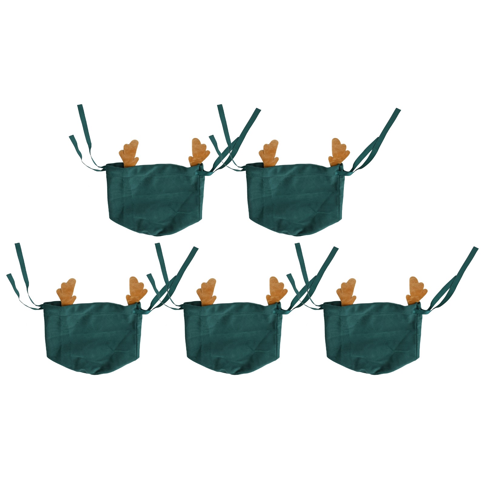 Charming For Christmas Deer Velvet Bags for Elegant Presents Pack of 5 - Picture 21 of 26