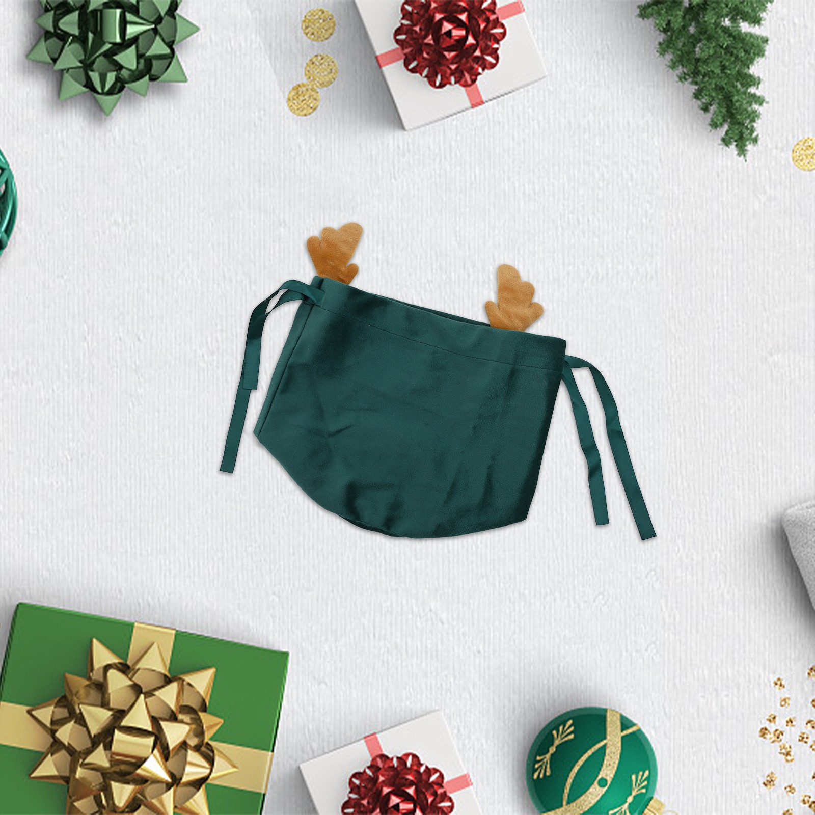 Charming For Christmas Deer Velvet Bags for Elegant Presents Pack of 5 - Picture 18 of 26