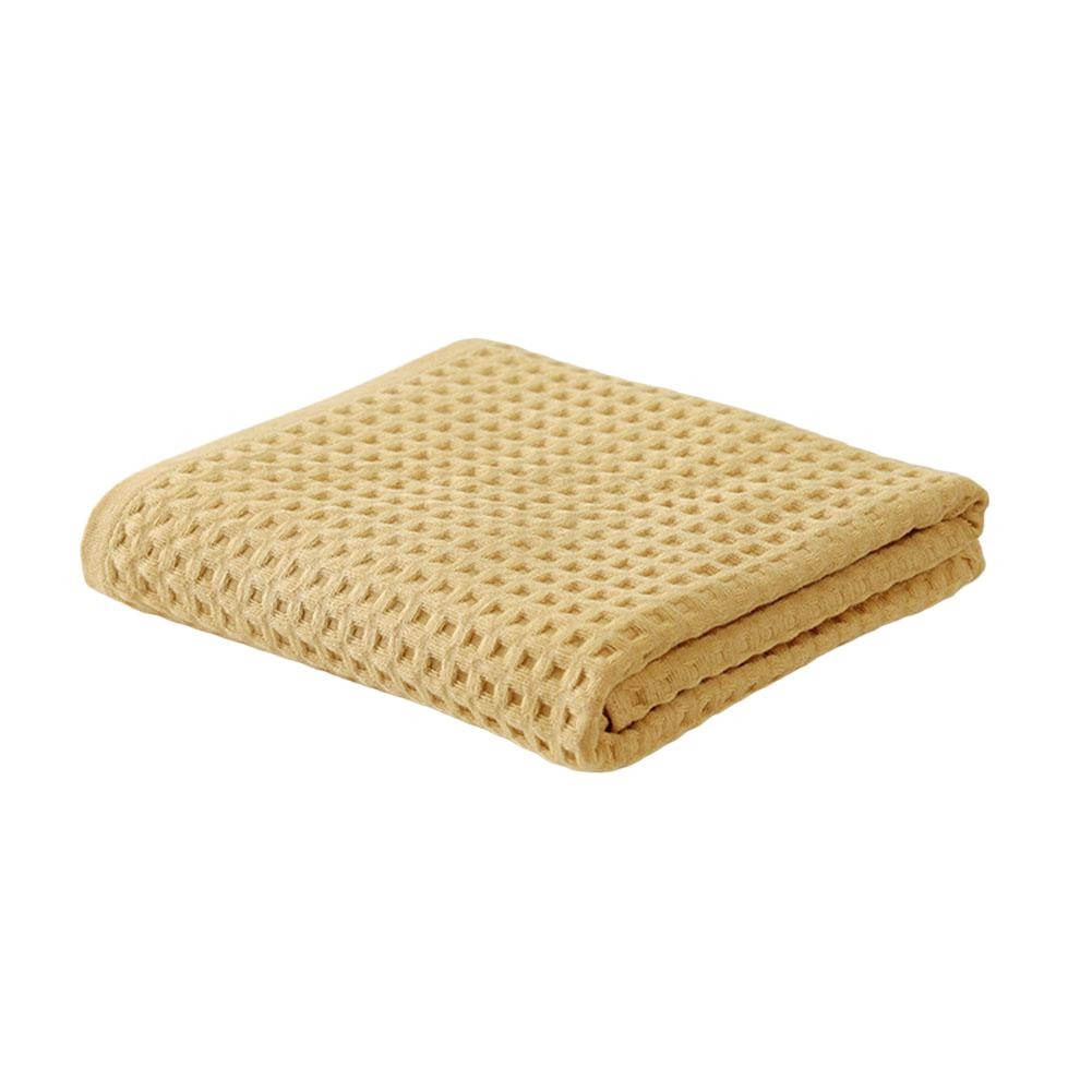 Juego de tres toallas de baño con diseño de gofre hechas de algodón suave y ligero - Imagen 21 de 38