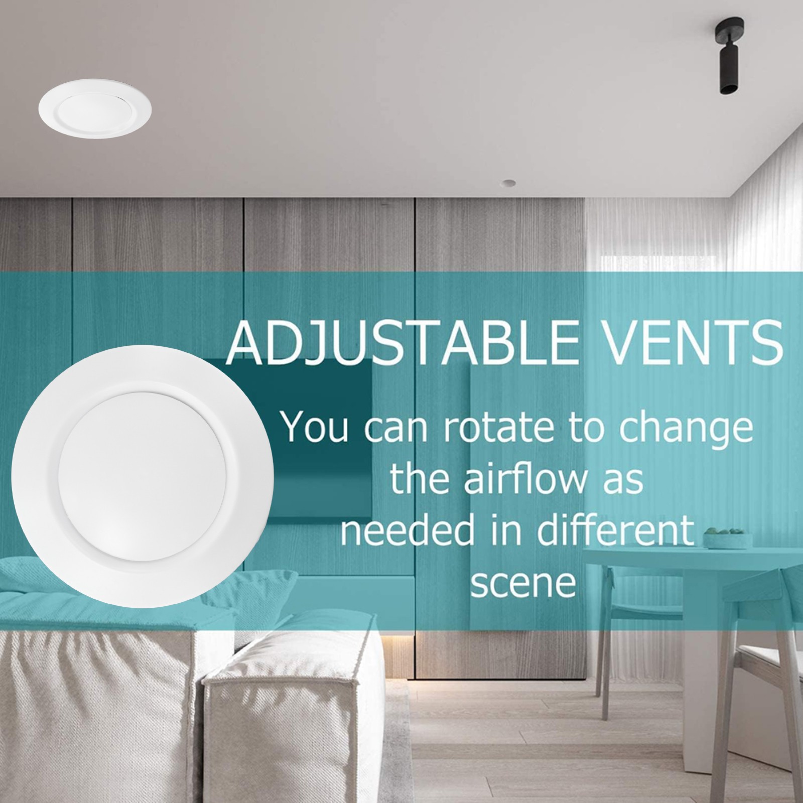 économies Couvercle de ventilation réglable couvercle de ventilation pour plafond pour co