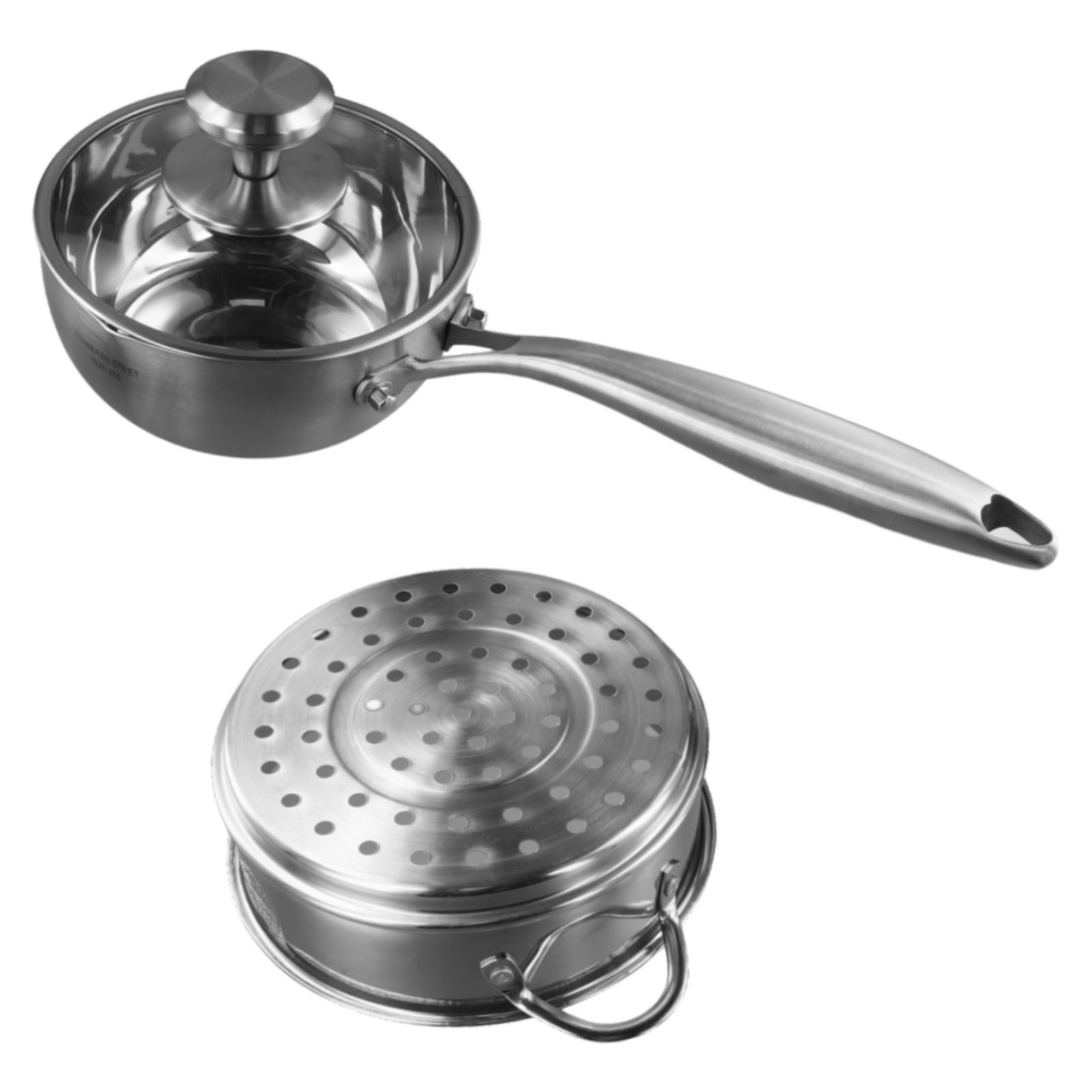 Zuppiera in acciaio inox con coperchio 316 acciaio inox interno coperchio in vetro - Foto 15 di 35