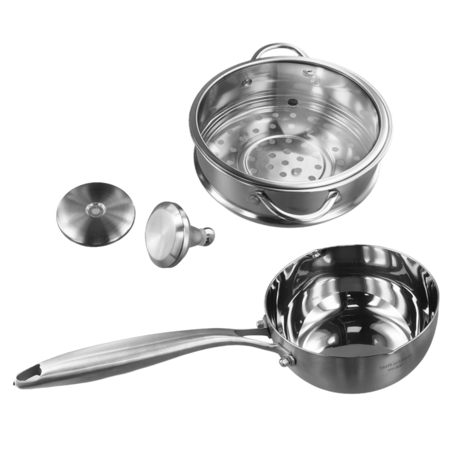 Zuppiera in acciaio inox con coperchio 316 acciaio inox interno coperchio in vetro - Foto 16 di 35