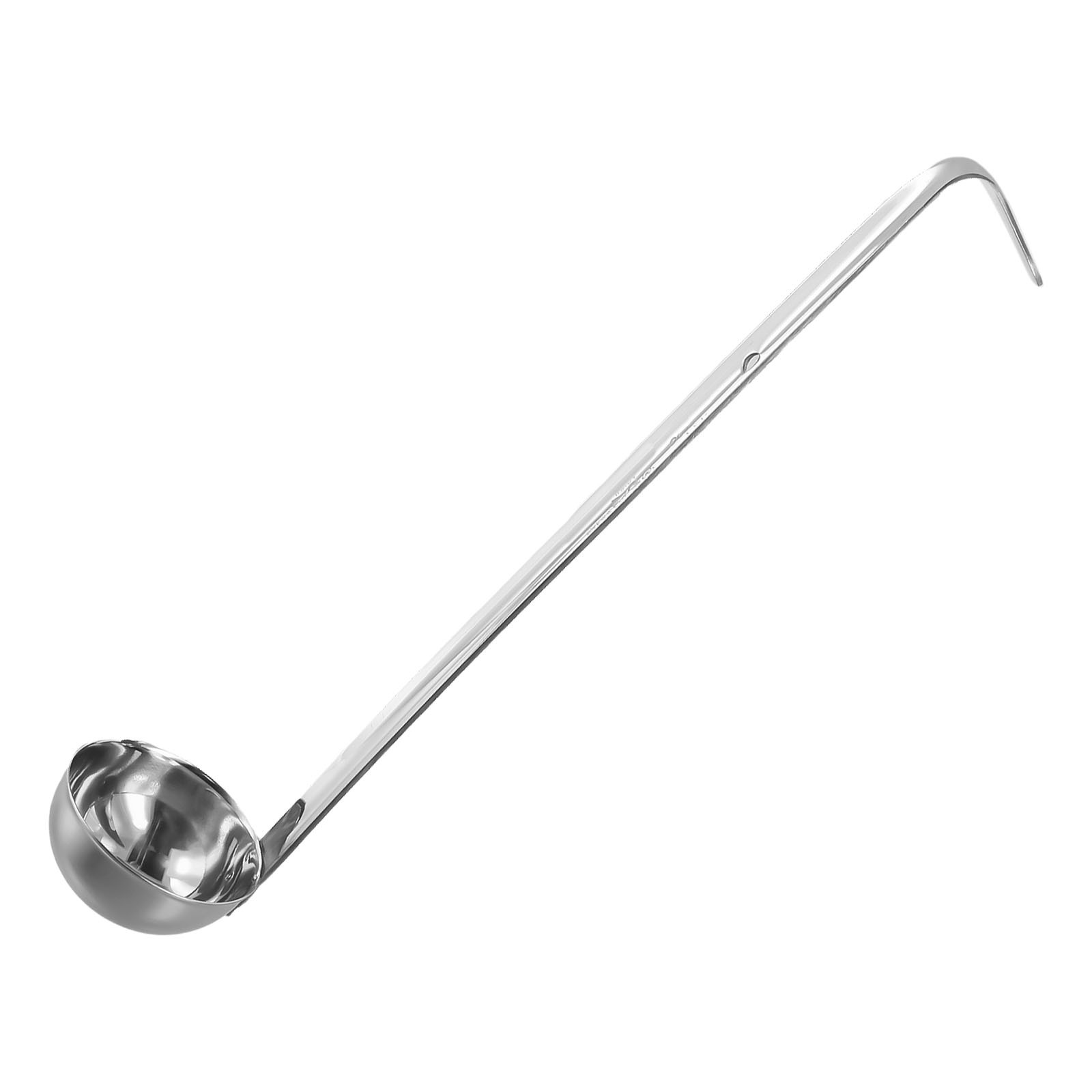 Stainless Steel Ladle Designed for Serving Soups and Sauces with Long Handle