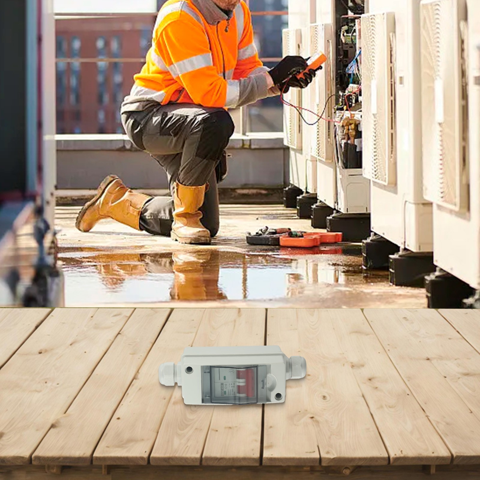 Boîte de distribution étanche pour combiné soldes photovoltaïque avec protection co