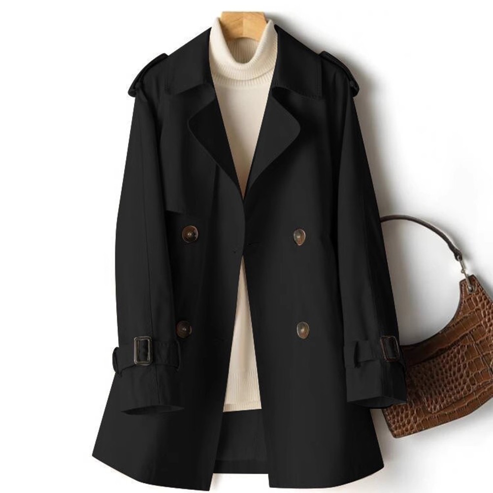 Womens Lightweight Trench Coat with Long Sleeves Suitable for Autumn Wear - Picture 7 of 14