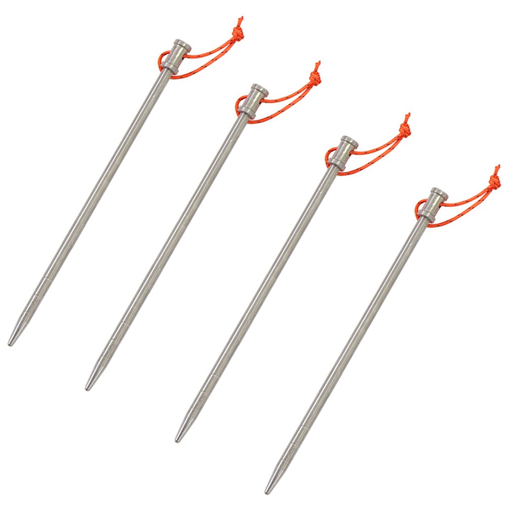 Tent Pegs with Reflective Rope Made from Lightweight Titanium Material