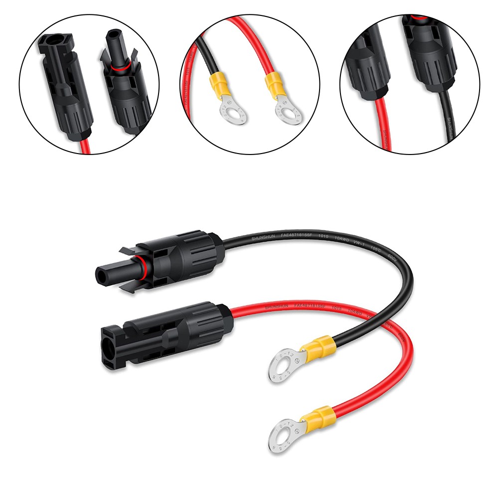 Rallonges solaires étanches haute performance 10AWG en rouge et noir - Photo 27/39