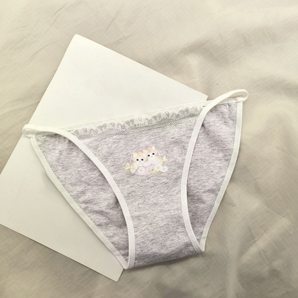 Japanese Retro Style Cat Knickers for Women Comfortable Cotton Underwear - Picture 13 of 14