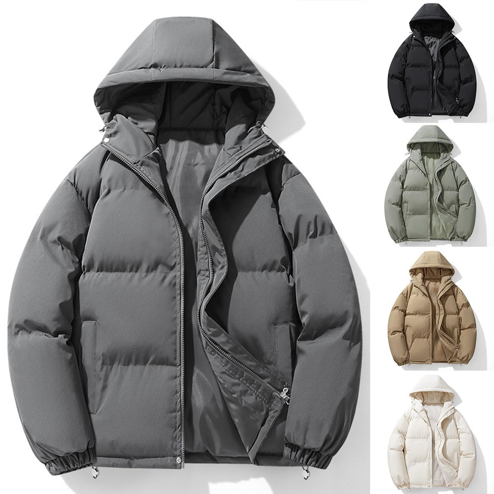 Outdoor Herren Stylischer Hoodie Mantel Perfekte Passform Wattierte Jacke für K - Bild 7 von 34