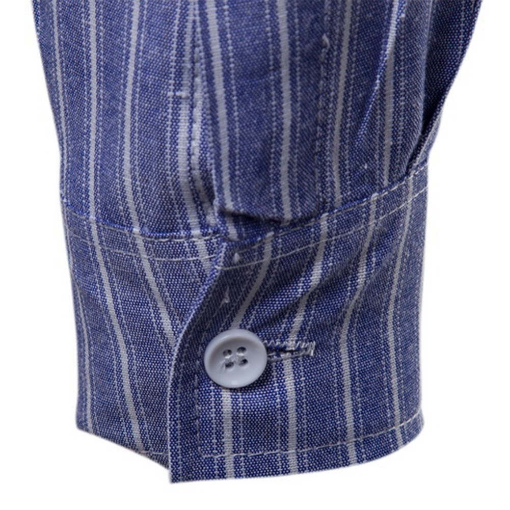 Mens Stylish Long Sleeve Striped Dress Shirt Available in Different Shades - Picture 14 of 32
