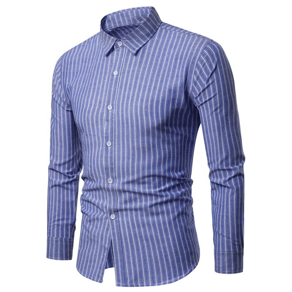 Mens Stylish Long Sleeve Striped Dress Shirt Available in Different Shades - Picture 13 of 32