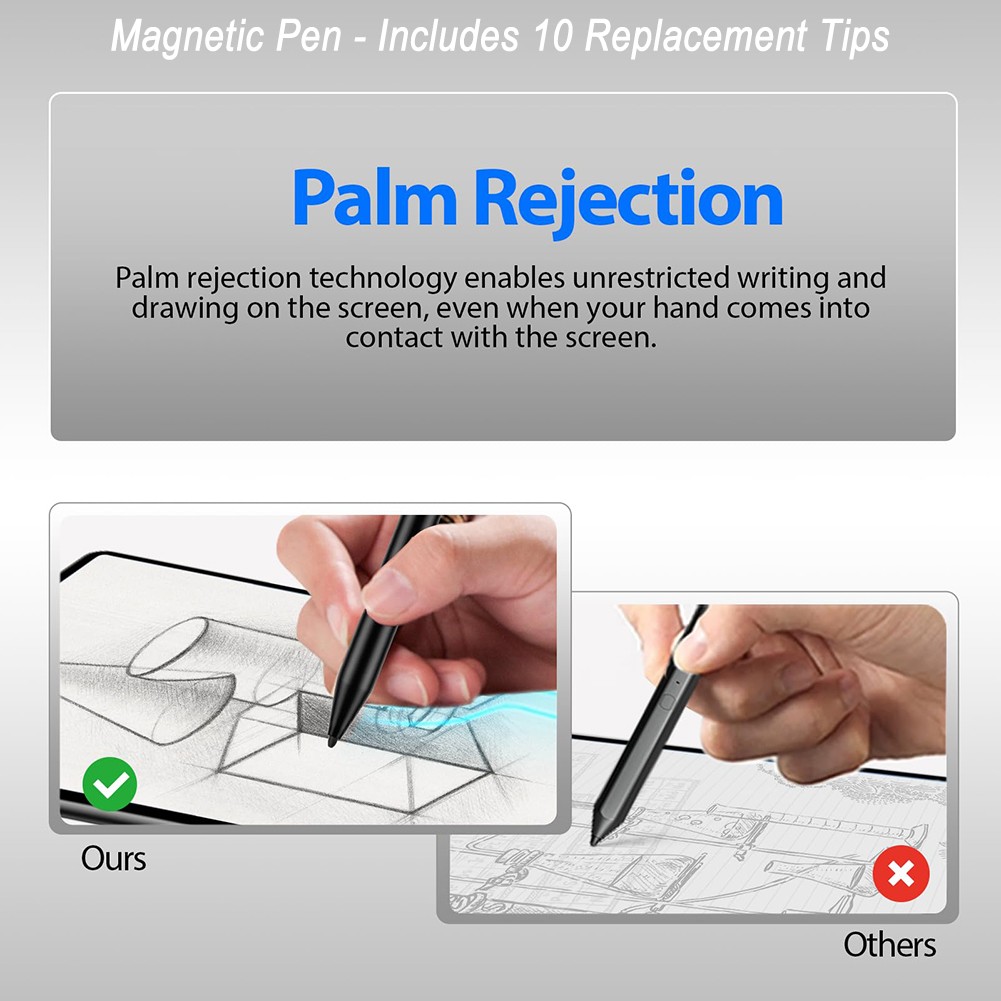 Eraser 4096 Stylus Pen for Remarkable 2 with Tilt Support and Palm Rejection - Zdjęcie 4 z 7