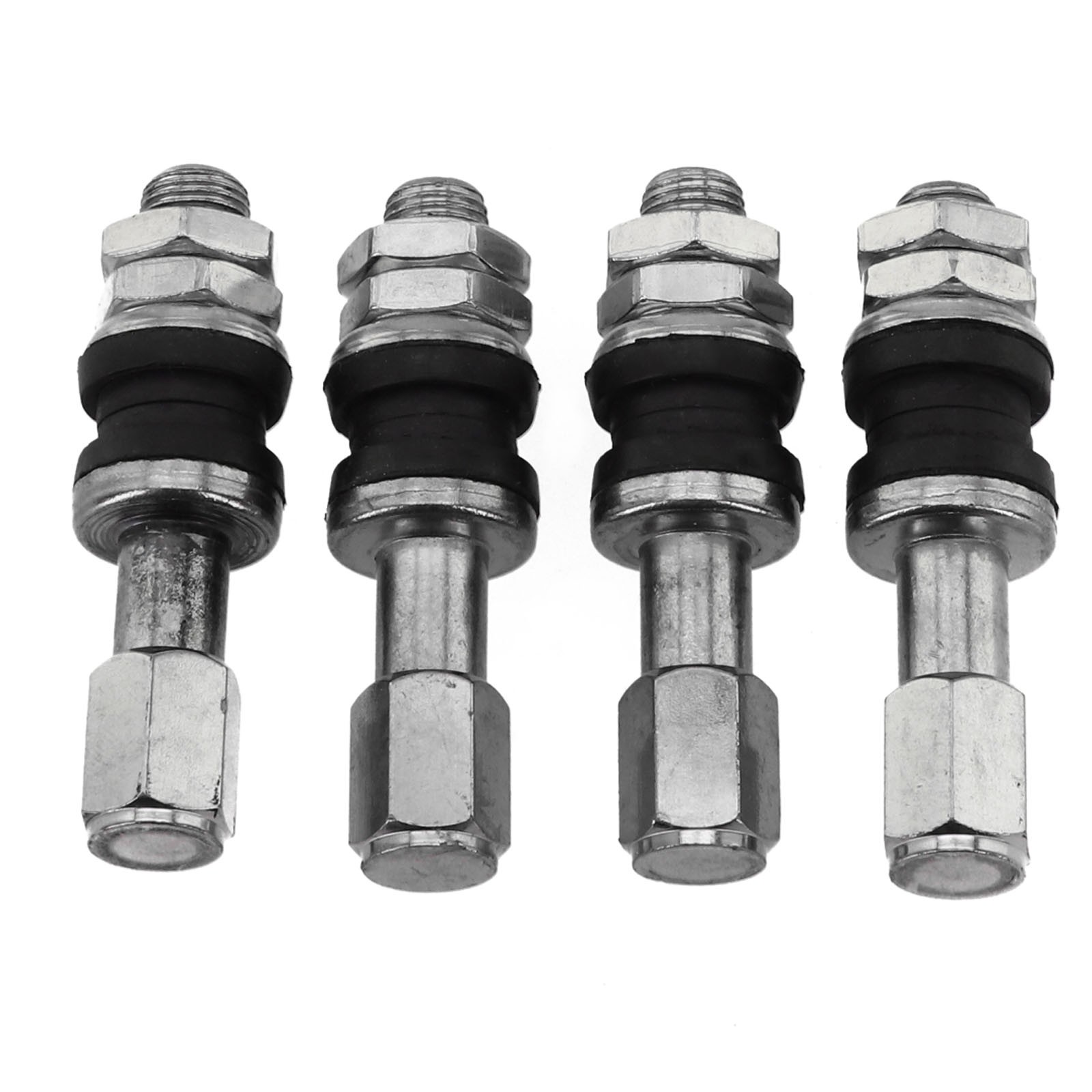 Silver TR48e Bolt Screw On Valve Stem Set with High Universality Fitment (4Pcs) - Picture 7 of 18