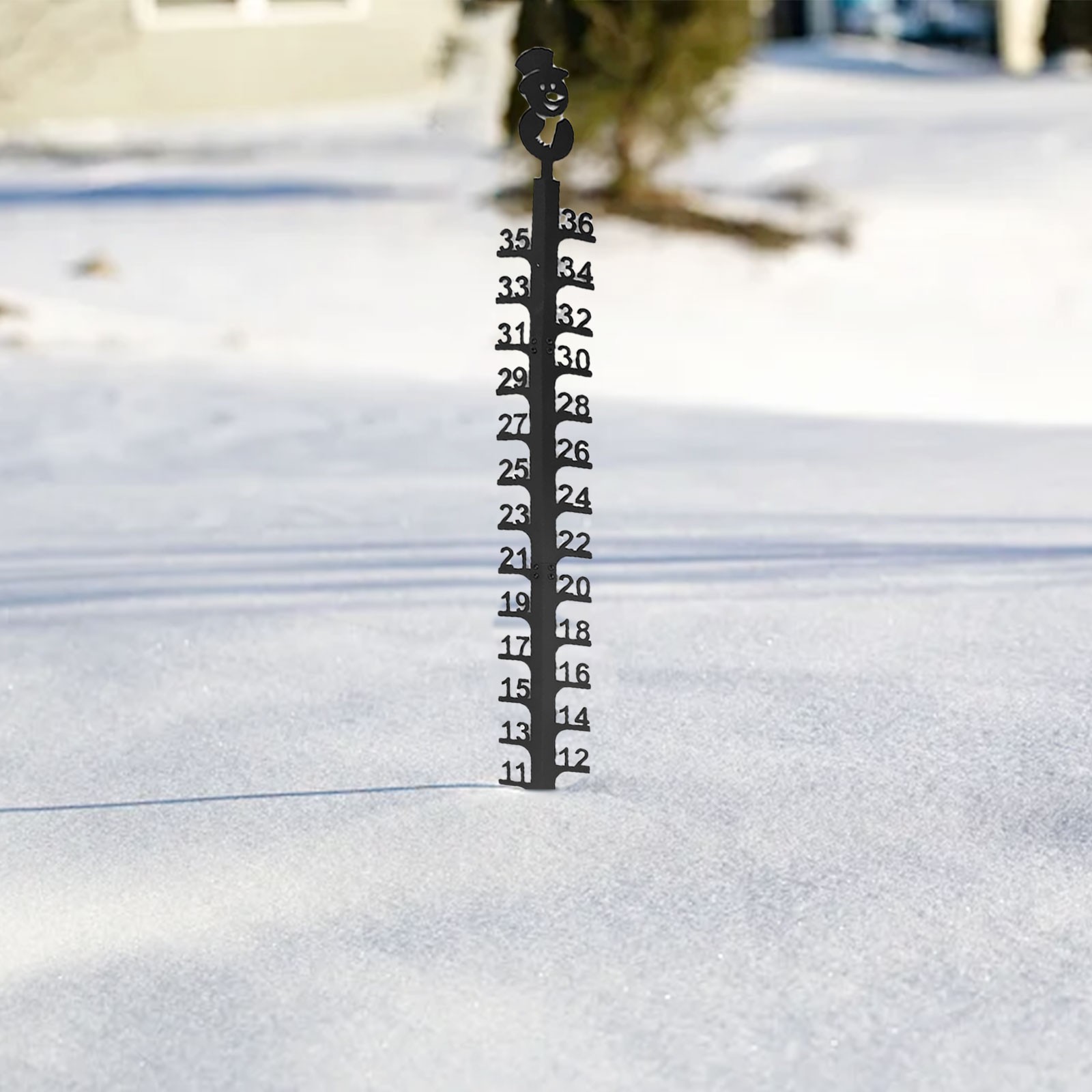 91.4cm Neige Jauge Métal Cour Measuring-Stick collection Extérieur Jardin Piquet Décor