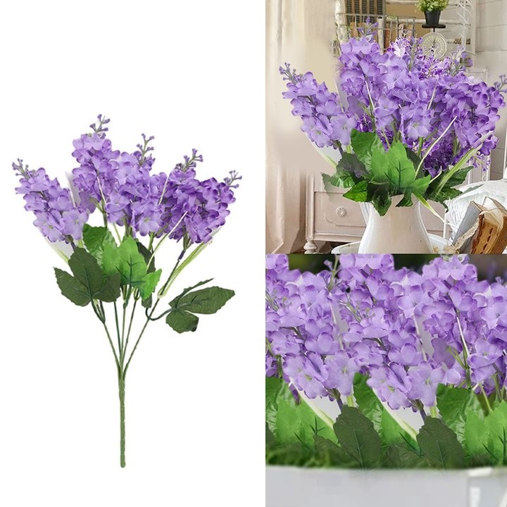 Amarillo Morado Claro Aspecto Realista Seda Alta Calidad Decoración de Boda - Imagen 29 de 30