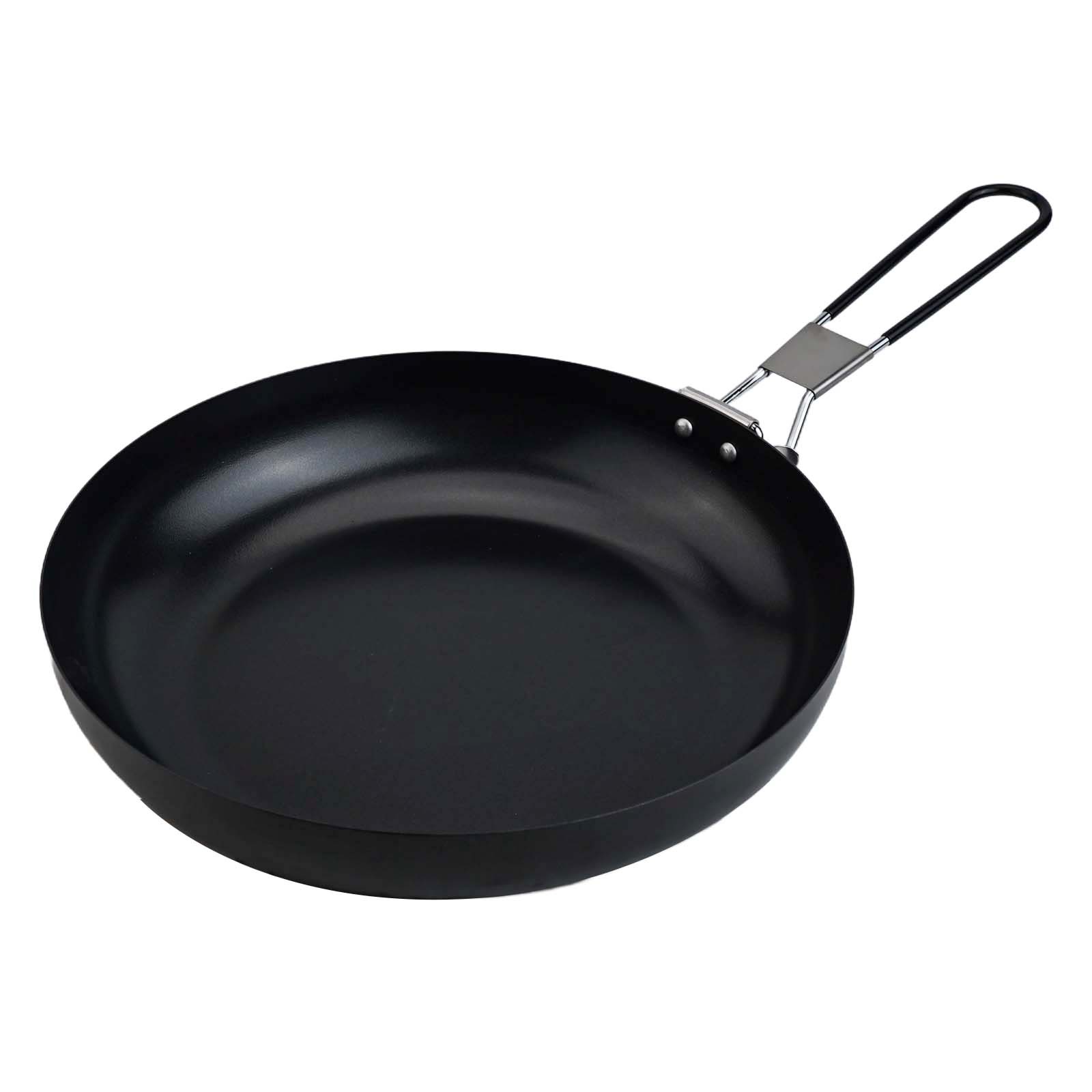 Antihaft Bratpfanne mit klappbarem Griff perfekt für Outdoor Camping Kochgeschi - Bild 21 von 36