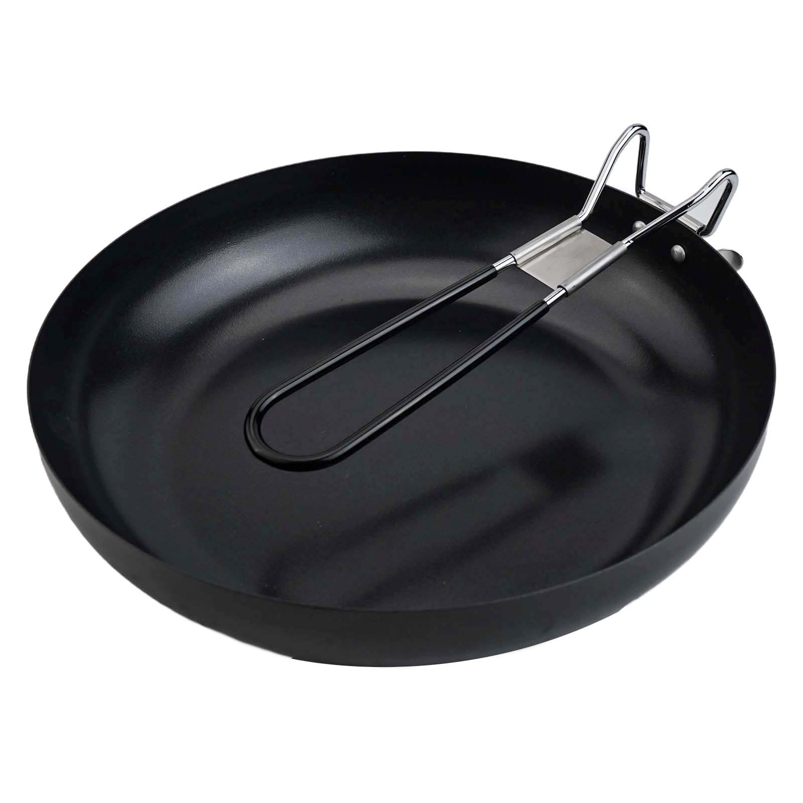 Antihaft Bratpfanne mit klappbarem Griff perfekt für Outdoor Camping Kochgeschi - Bild 20 von 36