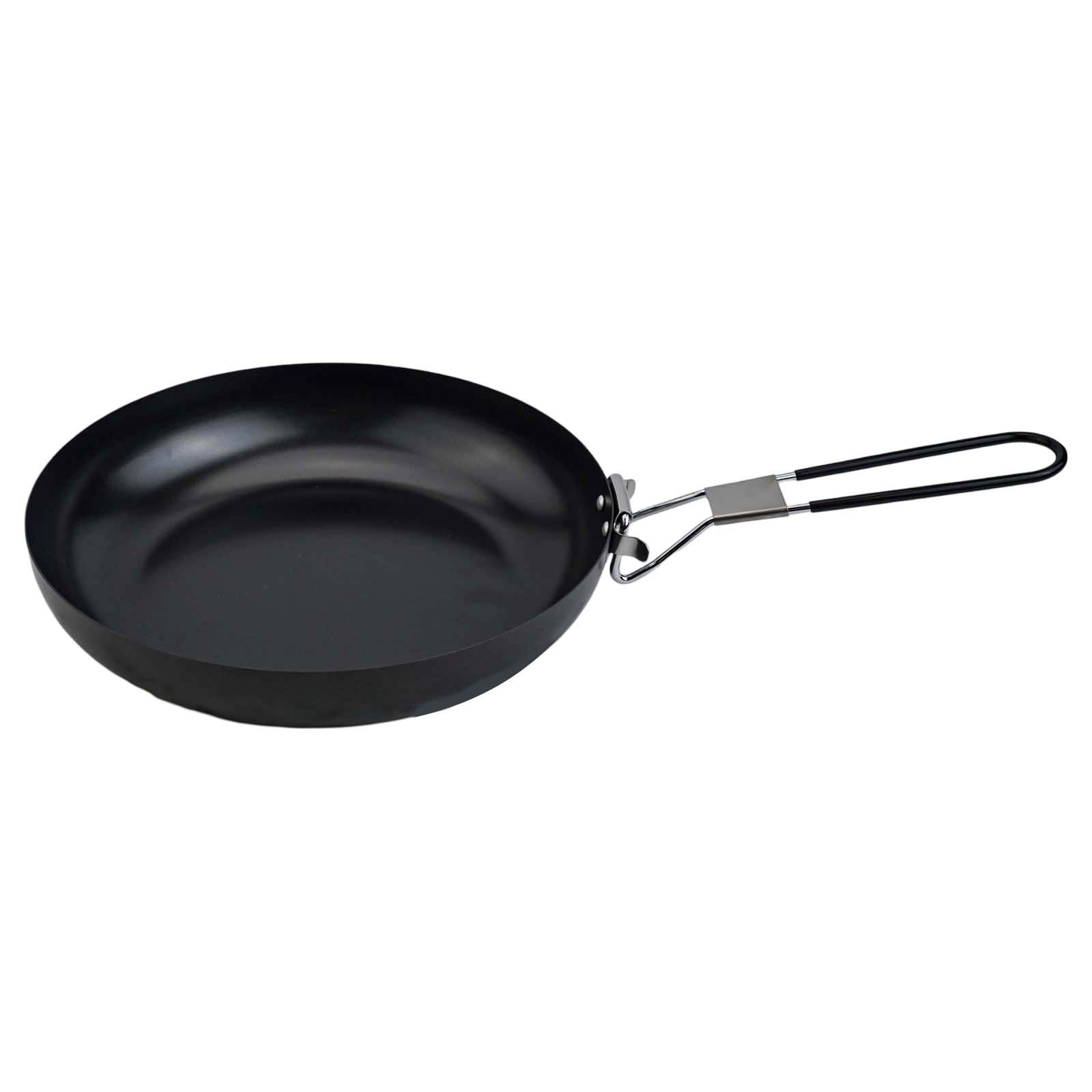 Antihaft Bratpfanne mit klappbarem Griff perfekt für Outdoor Camping Kochgeschi - Bild 15 von 36
