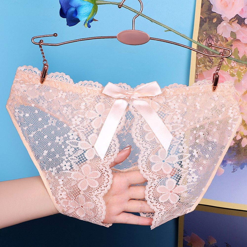 Womens Trendy Mesh Underwear with Beautiful Bow and Crotchless Feature - Picture 12 of 31