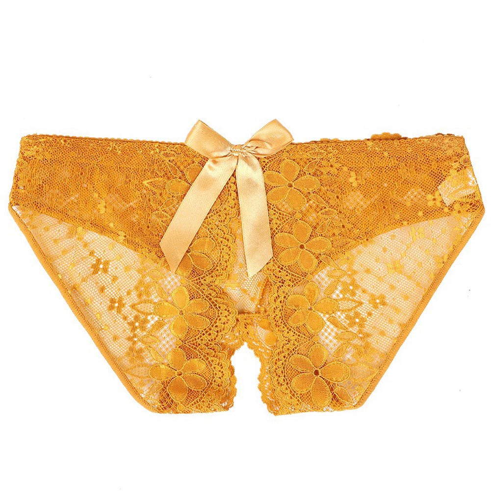 Womens Trendy Mesh Underwear with Beautiful Bow and Crotchless Feature - Picture 20 of 31