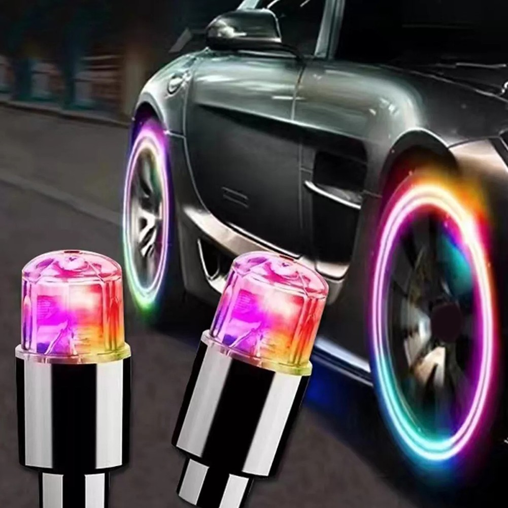 Aesthetic Enhancement 4Pcs Colorful LED Wheel Light Cap Set for Vehicles - Picture 45 of 53