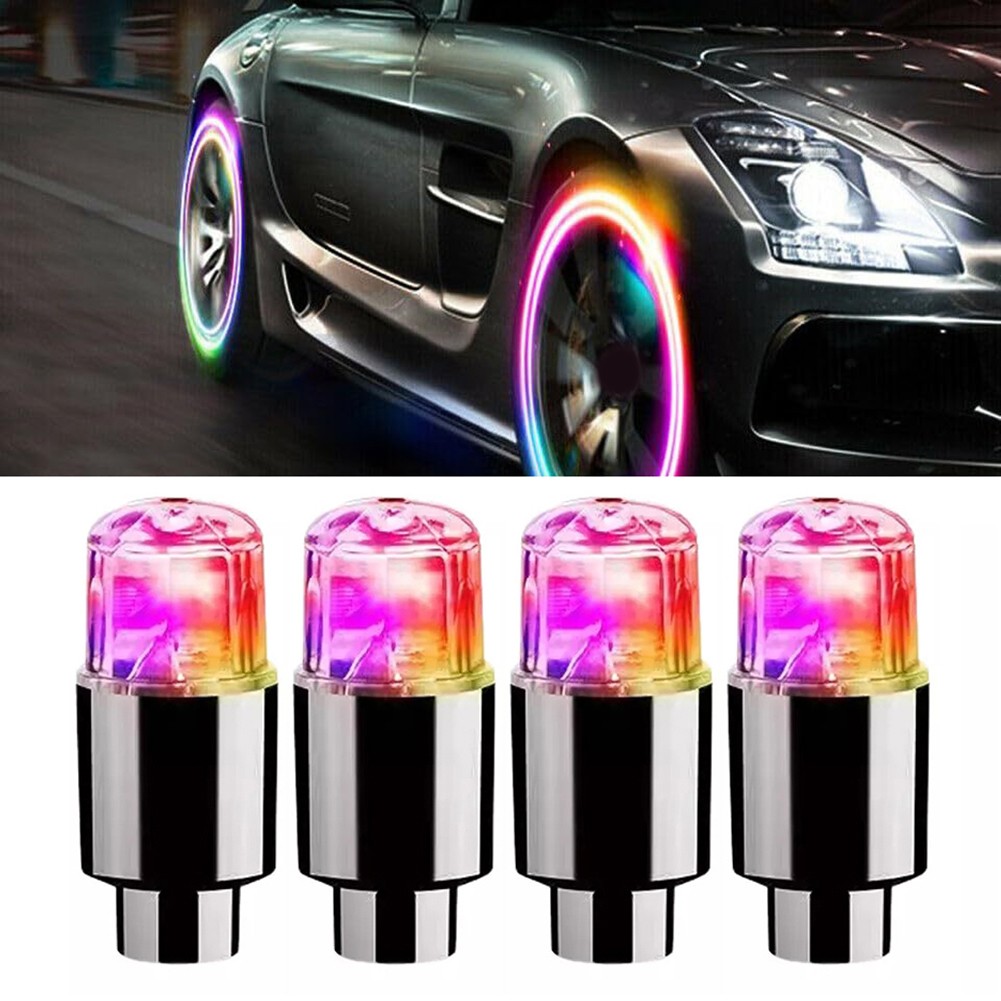 Aesthetic Enhancement 4Pcs Colorful LED Wheel Light Cap Set for Vehicles - Picture 41 of 53
