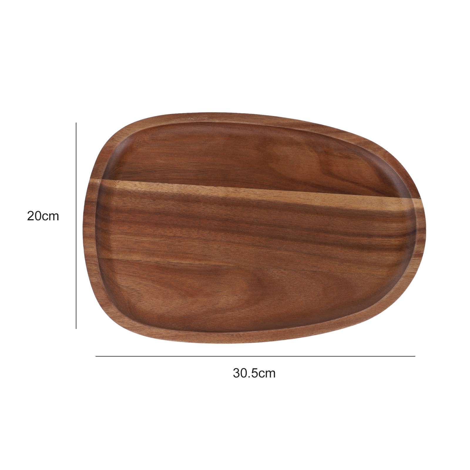Irregular Oval Wooden Dinner Tray Natural Wood Color Captivating Appearance - Picture 48 of 51