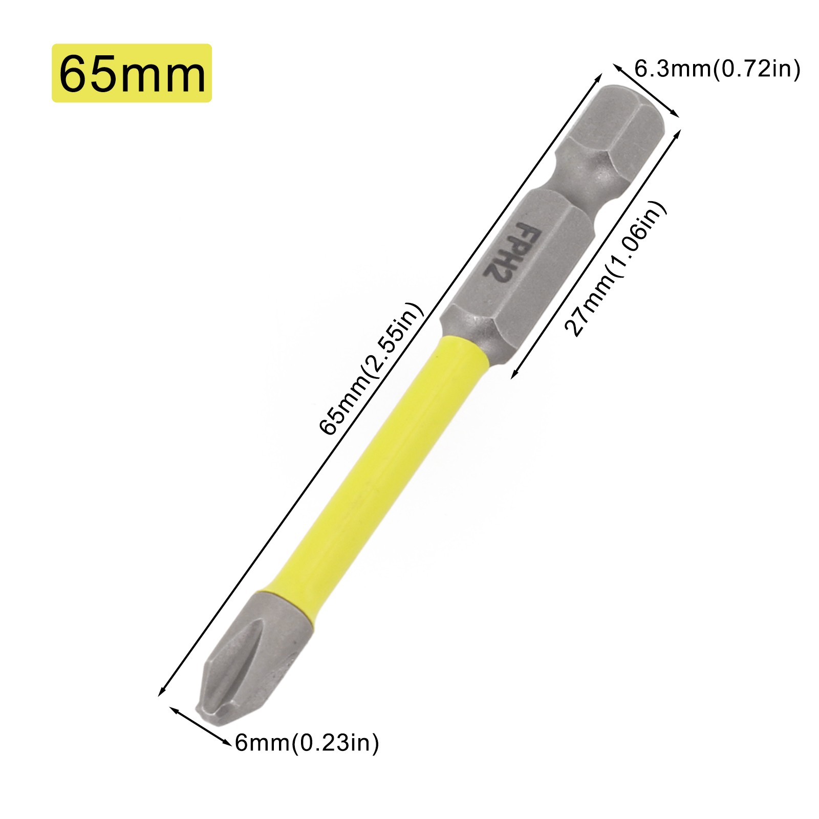 Long Lasting Performance Screwdriver Bit Chrome Vanadium Steel 65mm/110mm