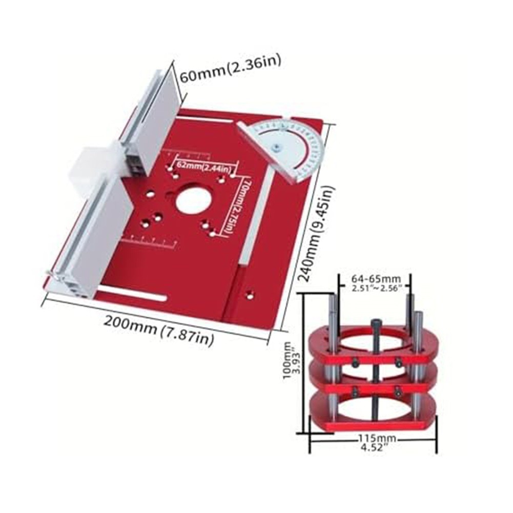 Router Table Insert Plate with Miter Gauge for Precision Cutting Tasks
